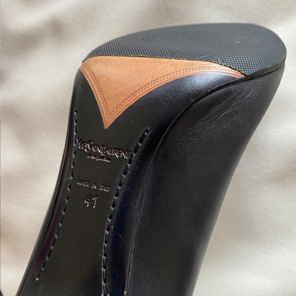 YSL black pumps with gold toe, size 41 - Picture 7 of 9